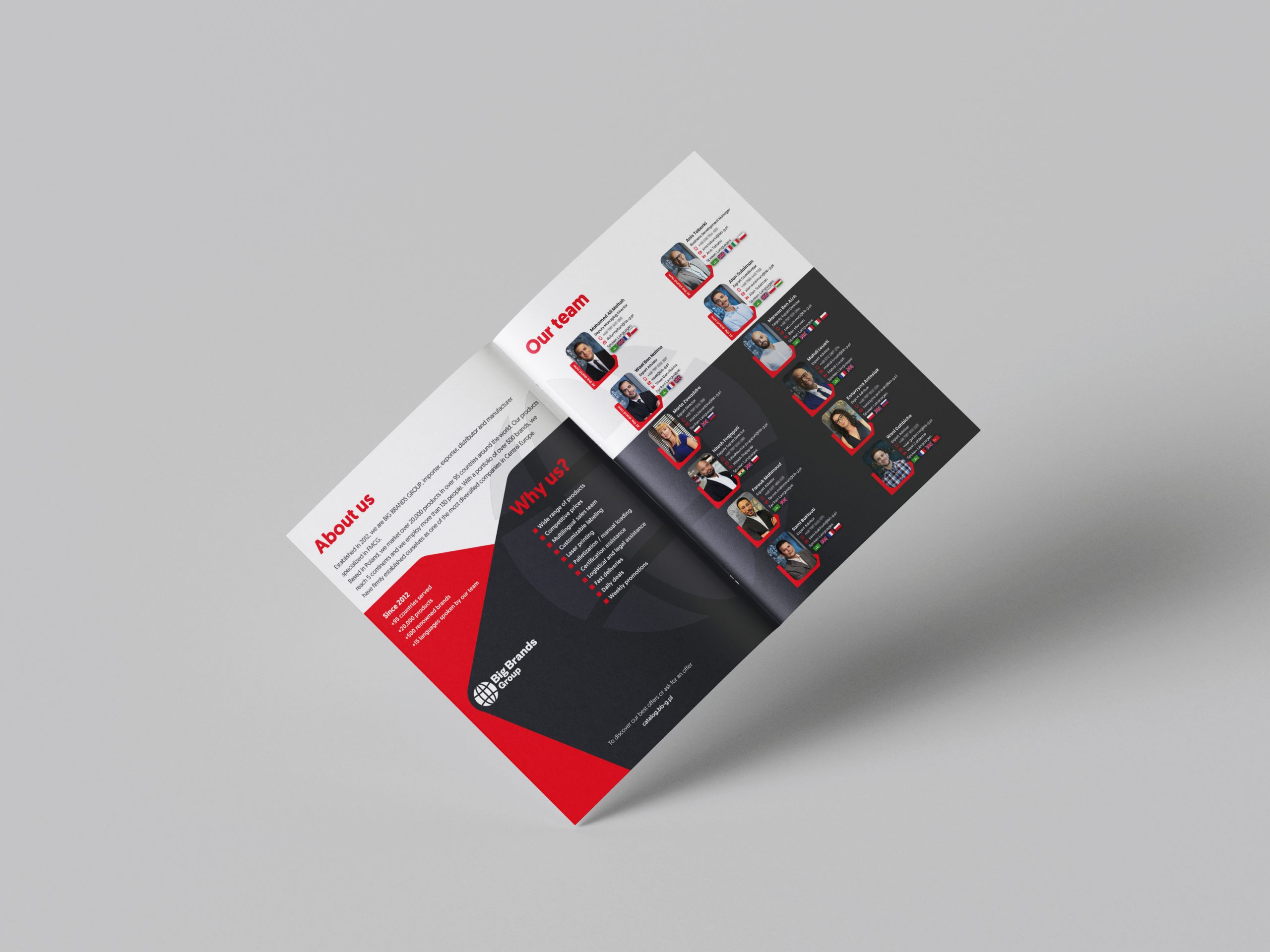 Catalog design for Big Brands Group